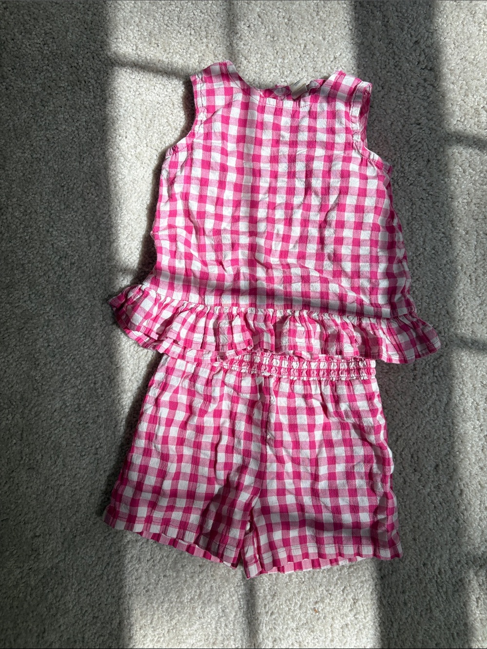 Tucker + Tate Gingham short and blouse set